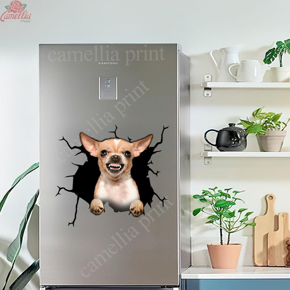 Chihuahua Crack Sticker For Car Window Nice Vinyl Sticker Maker 30th Birthday Gift Ideas