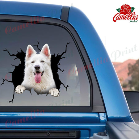 German Shepherd Crack Sticker Album Super Cute Car Window Stickers Gift Delivery