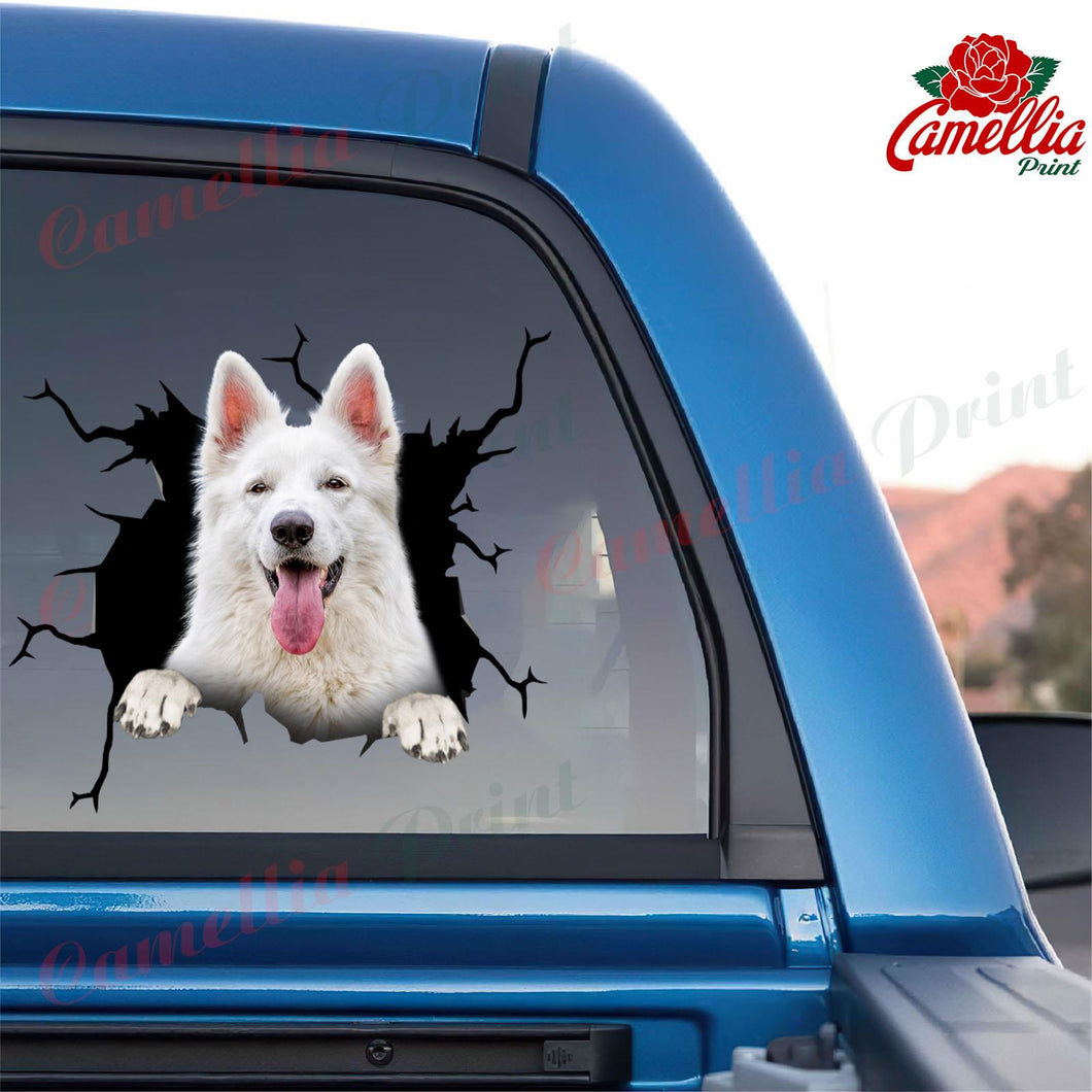 German Shepherd Crack Sticker Album Super Cute Car Window Stickers Gift Delivery