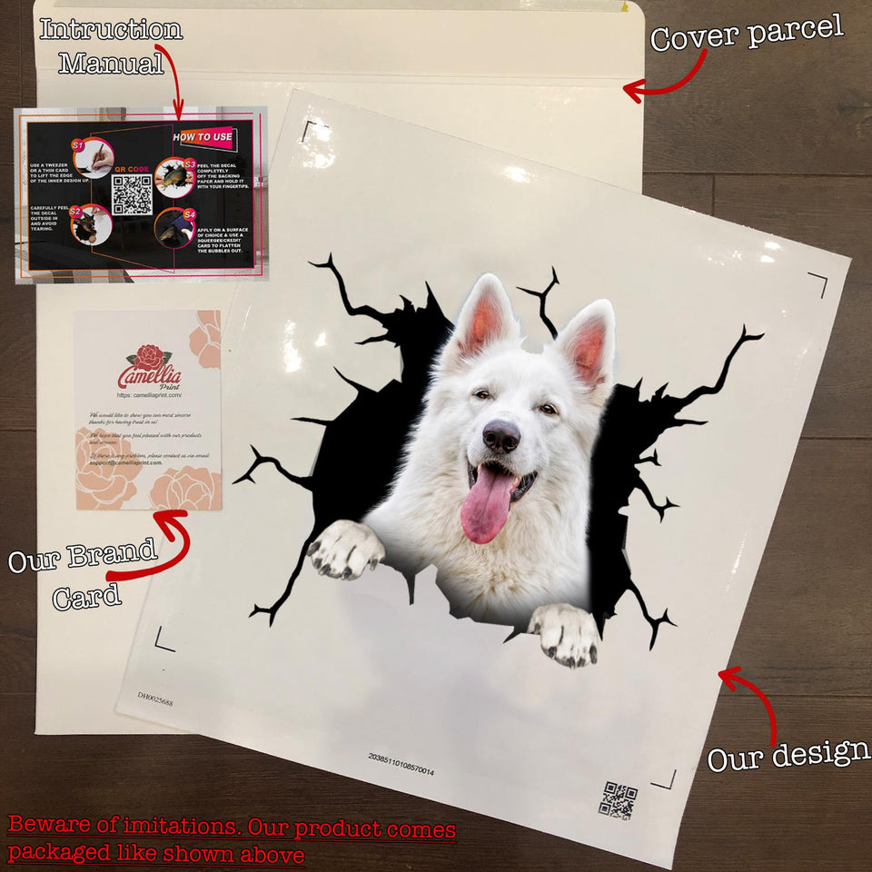 German Shepherd Crack Sticker Album Super Cute Car Window Stickers Gift Delivery