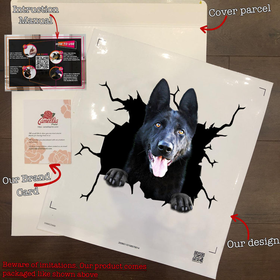 German Shepherd Crack Sticker Ideas Funny Birthday Memes Sticker Sheets Gifts For Boyfriend