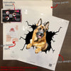 German Shepherd Crack Sticker Custom Lovely Art Stickers Gifts For Wine Lovers