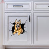German Shepherd Crack Sticker Custom Lovely Art Stickers Gifts For Wine Lovers