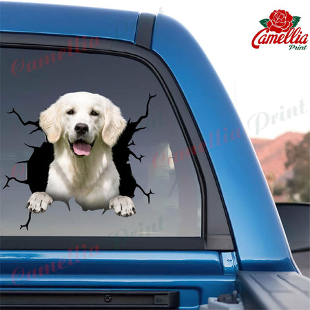 Golden Retriever Crack Decals For Walls Pretty Car Decals Best Gifts 2021