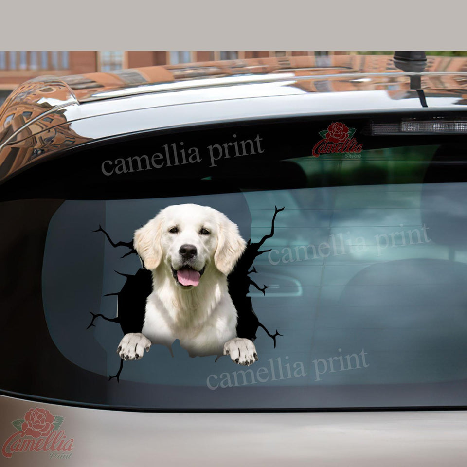 Golden Retriever Crack Decals For Walls Pretty Car Decals Best Gifts 2021