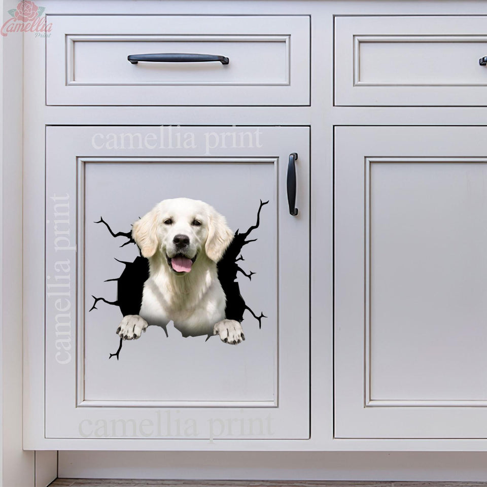 Golden Retriever Crack Decals For Walls Pretty Car Decals Best Gifts 2021