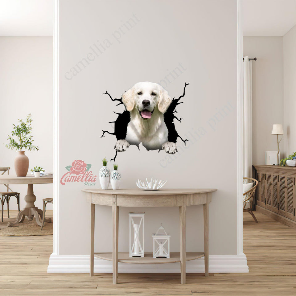 Golden Retriever Crack Decals For Walls Pretty Car Decals Best Gifts 2021