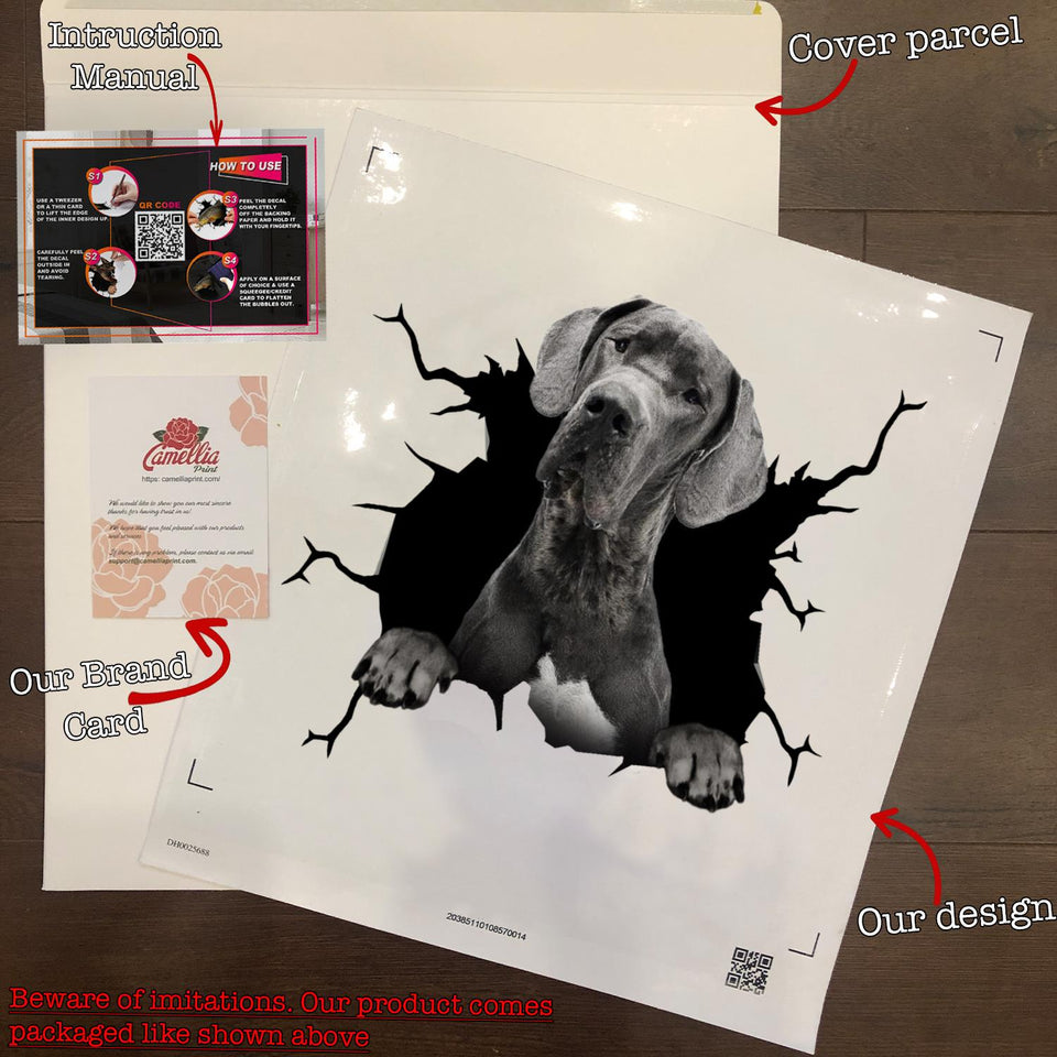 Great Dane Crack Sticker Pack Funny Quotes Vinyl Decals For Cars Best Gifts For Men