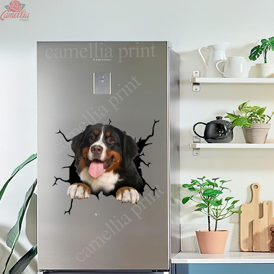 Bernese Mountain Dog Crack Decals For Windows Humor Decals Stickers Craft Kits For Adults