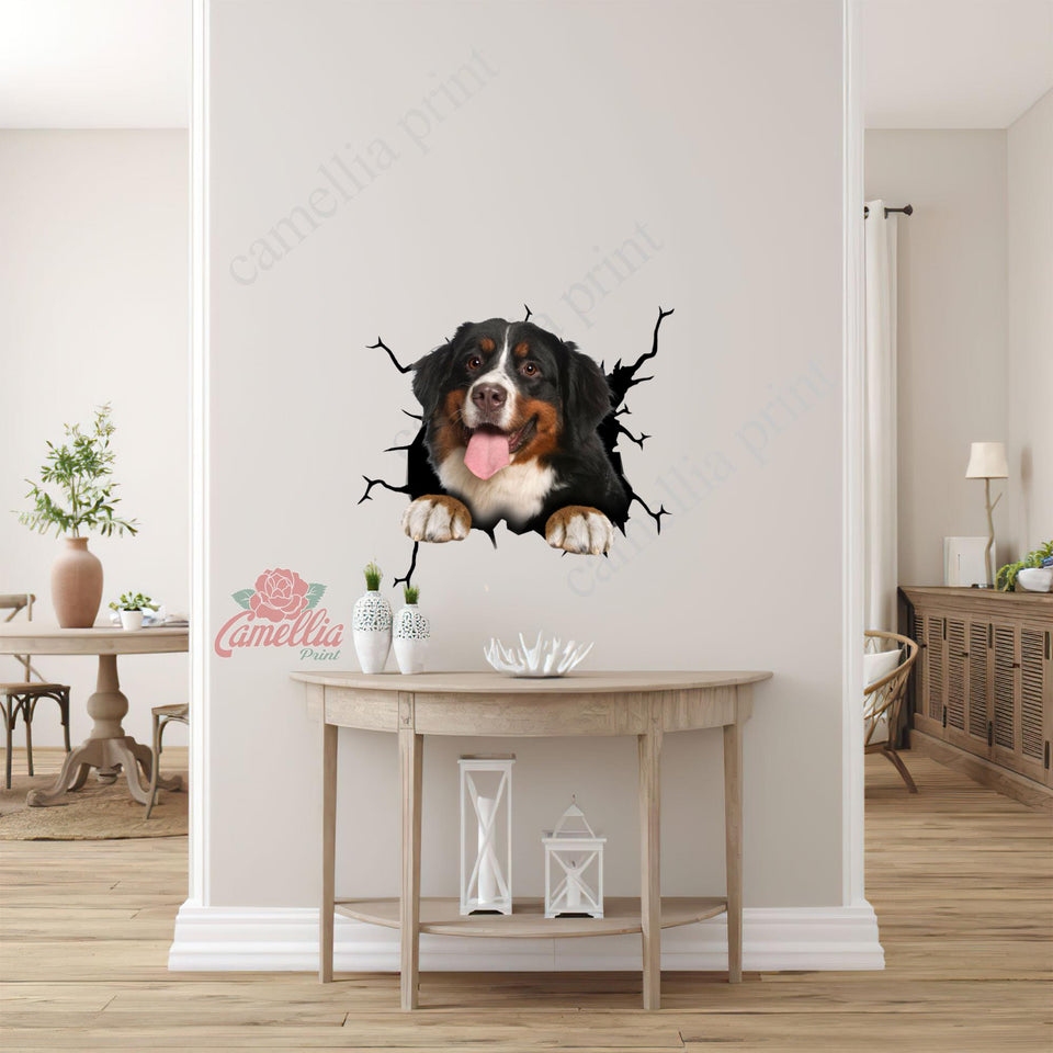 Bernese Mountain Dog Crack Decals For Windows Humor Decals Stickers Craft Kits For Adults
