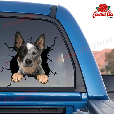 Australian Cattle Dog Crack Sticker Sheets Kawaii Name Tag Stickers Gift Ideas For Husband