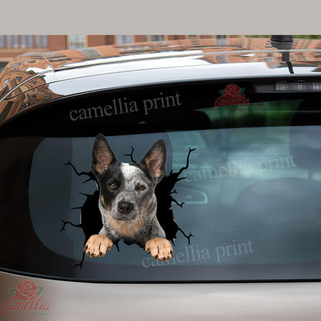 Australian Cattle Dog Crack Sticker Sheets Kawaii Name Tag Stickers Gift Ideas For Husband