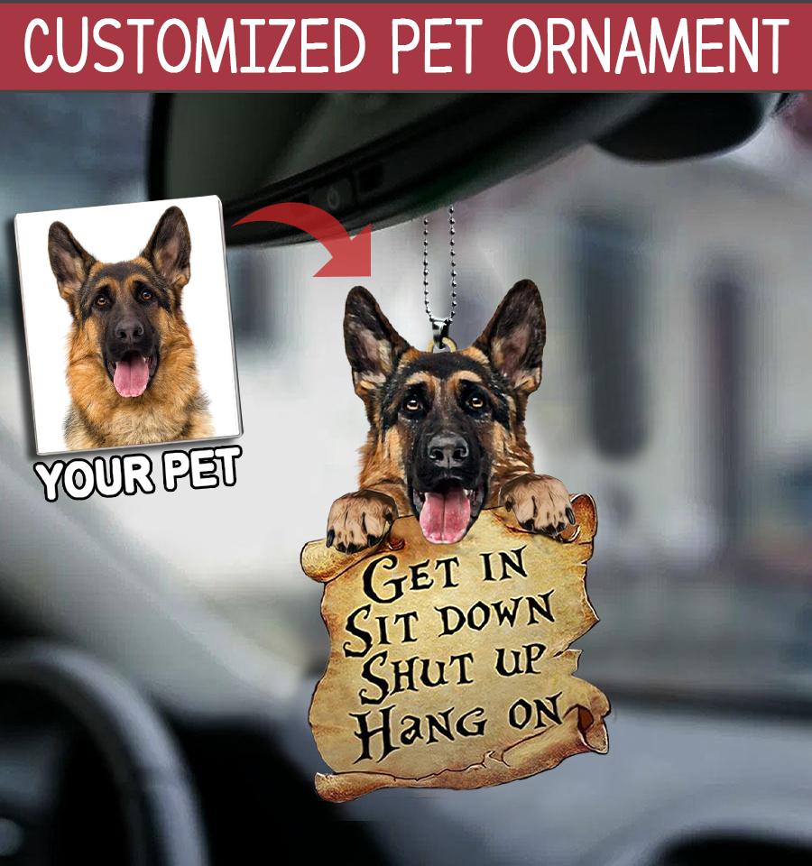 German Shepherd Customized Car Ornament Gift Nice Car Embellishment Christmas Ideas