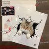 Ragamuffin Cat Crack Stickers For Scrapbooking Funny Wall Decor Floor Stickers Gifts For Hunters