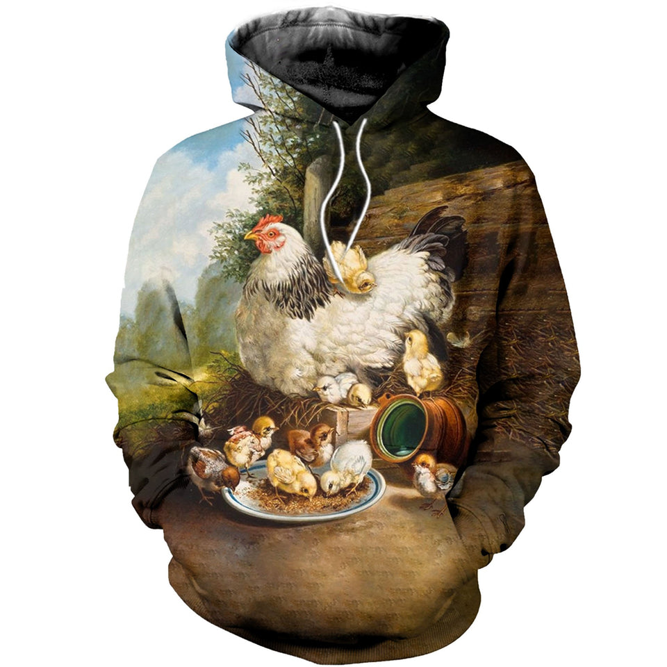 3D printed Chickens T-shirt Hoodie DT250701