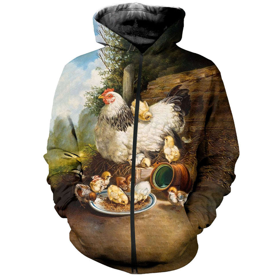3D printed Chickens T-shirt Hoodie DT250701