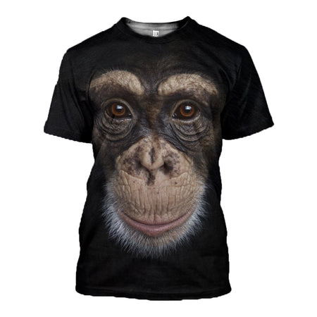 3D Printed Monkey T Shirt Long sleeve Hoodie DT240508