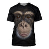 3D Printed Monkey T Shirt Long sleeve Hoodie DT240508