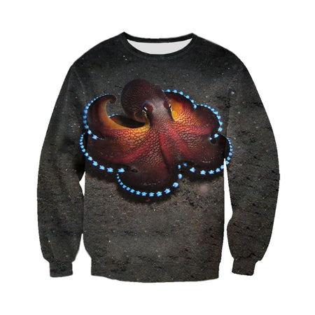 3D Printed Octopus T Shirt Long sleeve Hoodie DT130604