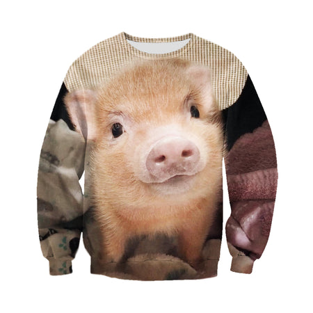 3D Printed Pig T Shirt Long sleeve Hoodie DT220507