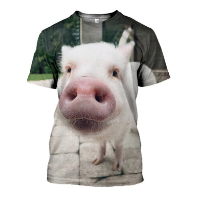 3D Printed Pig T Shirt Long sleeve Hoodie DT220504