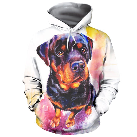 3D Printed Rottweiler Hoodie T-shirt DT050505