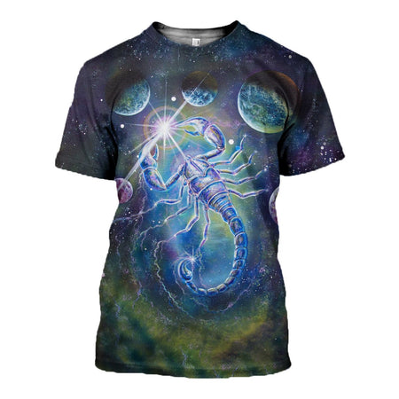 3D Printed Scorpio T Shirt Long sleeve Hoodie DT140603