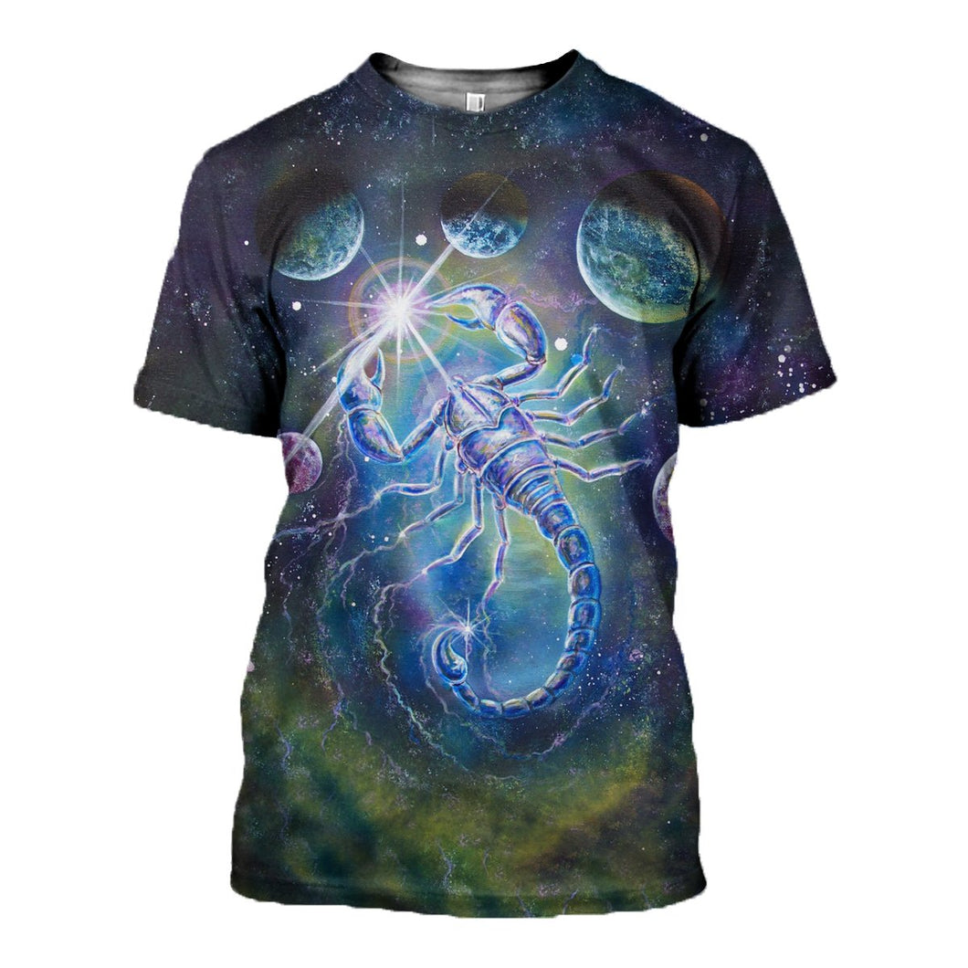 3D Printed Scorpio T Shirt Long sleeve Hoodie DT140603