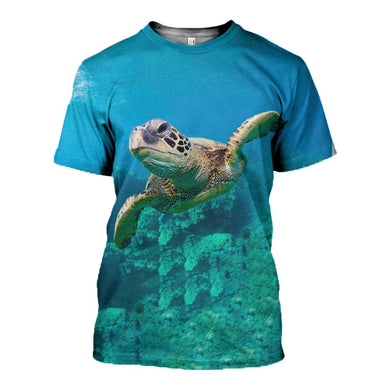 3D Printed Sea Turtle T Shirt Long sleeve Hoodie DT060618
