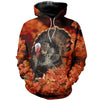 3D Printed Wild Turkey T Shirt Long sleeve Hoodie DT310505