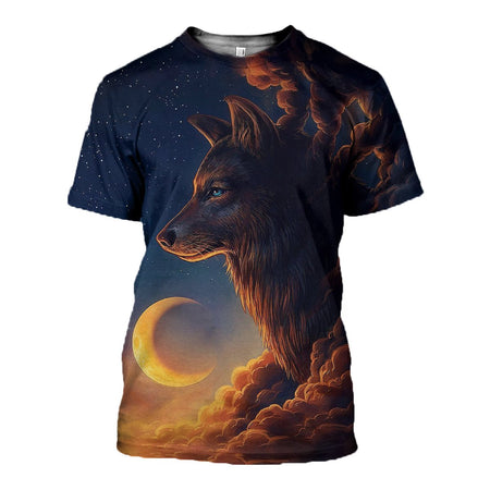 3D Printed Wolf T shirt Hoodie DT110510