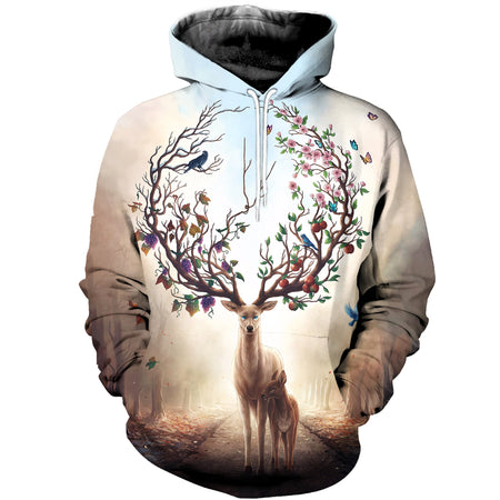 Deer Art 3D Printed Hoodie T-shirt 2018 DT041101