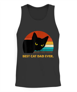 Best Cat Dad Ever Vintage Mens TShirt Black Cat Daddy Tee