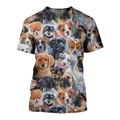 3D All Over Printed Dogs Shirts And Shorts DT23081915