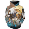 [sk0342-auh-tpa] EAGLE DREAM CATCHER 3D Unisex Hoodies - Camellia Print