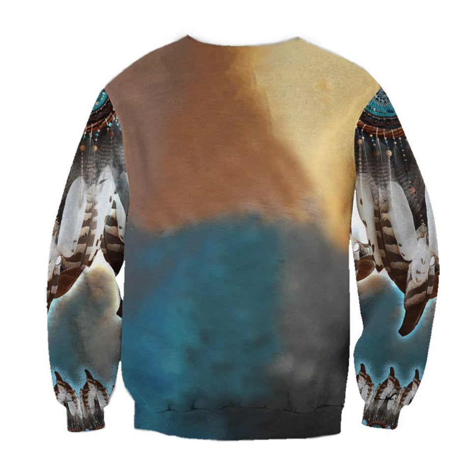 [sk0342-auh-tpa] EAGLE DREAM CATCHER 3D Unisex Hoodies - Camellia Print