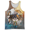 [sk0342-auh-tpa] EAGLE DREAM CATCHER 3D Unisex Hoodies - Camellia Print