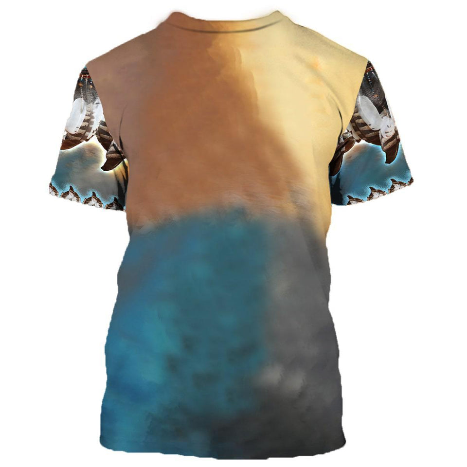 [sk0342-auh-tpa] EAGLE DREAM CATCHER 3D Unisex Hoodies - Camellia Print