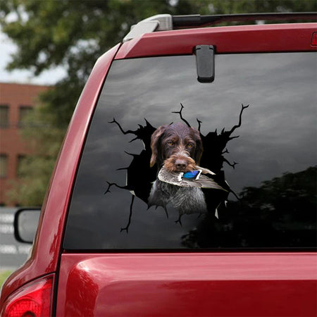 [ha0068-snf-tpa]-gun-dog-crack-car-sticker-dogs-lover
