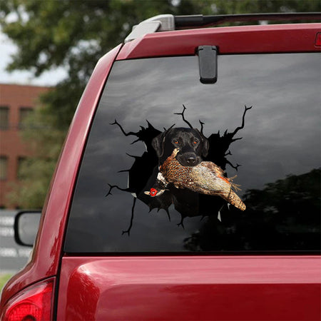 [ha0070-snf-tpa]-gun-dog-crack-car-sticker-dogs-lover