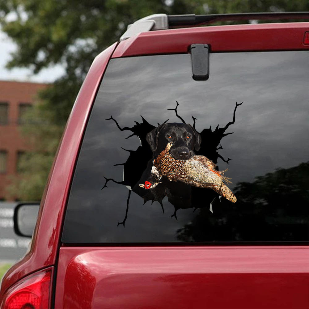 [ha0070-snf-tpa]-gun-dog-crack-car-sticker-dogs-lover