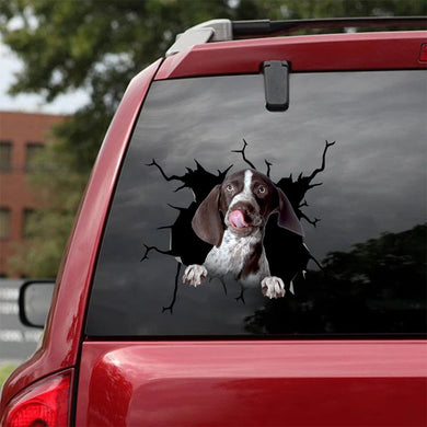 [ha0071-snf-tpa]-gun-dog-crack-car-sticker-dogs-lover