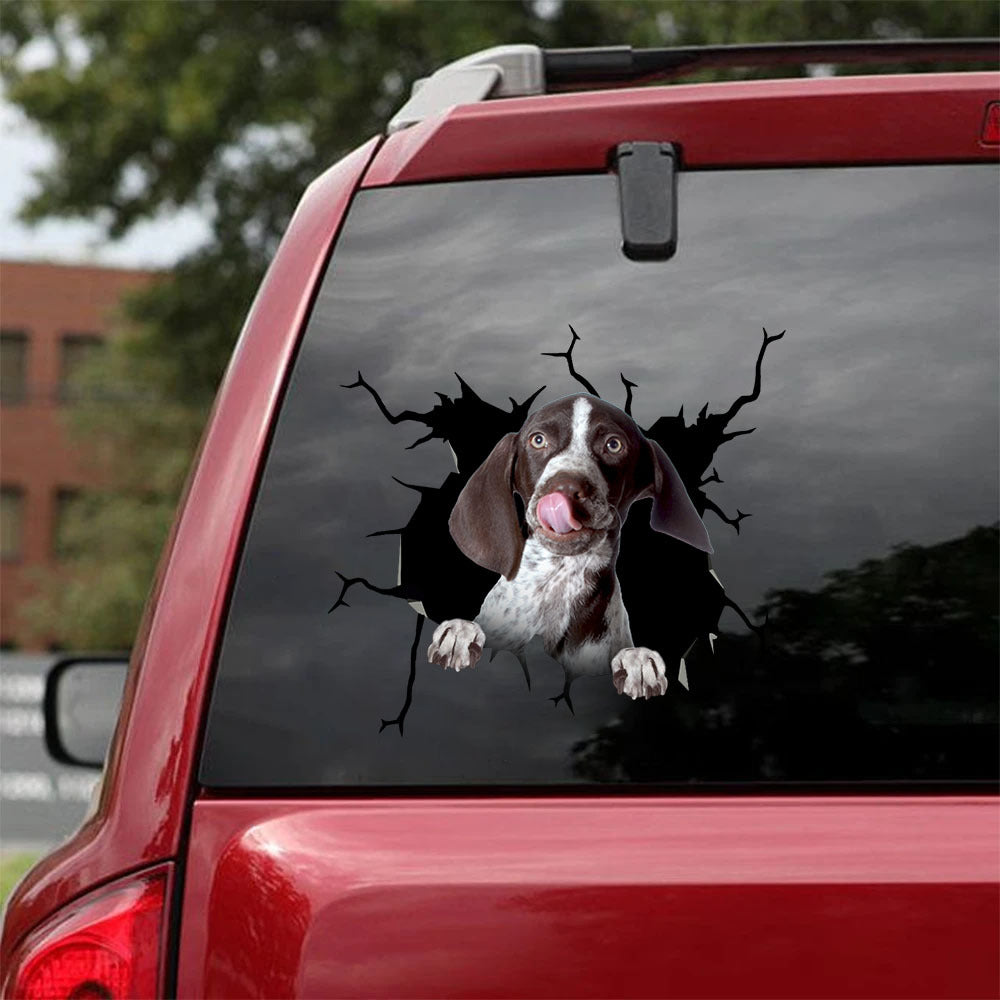 [ha0071-snf-tpa]-gun-dog-crack-car-sticker-dogs-lover