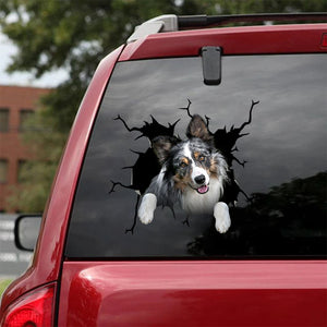 [ha0083-snf-tpa]-australian-shepherd-crack-car-sticker-dogs-lover