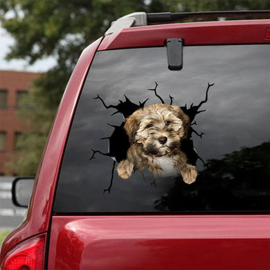 [ha0094-snf-ptd]-tibetan-terriers-crack-car-sticker-dogs-lover