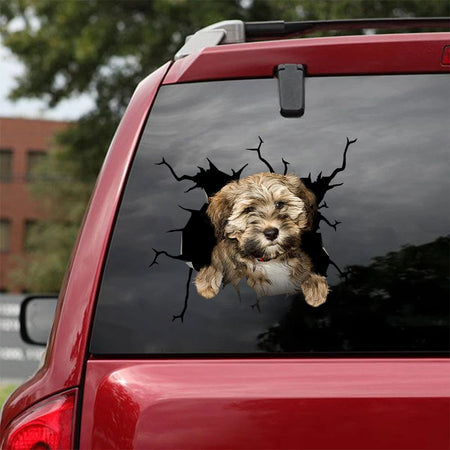 [ha0094-snf-ptd]-tibetan-terriers-crack-car-sticker-dogs-lover