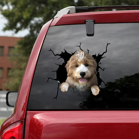 [ha0096-snf-ptd]-tibetan-terriers-crack-car-sticker-dogs-lover