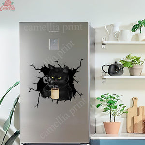 Black Cat Coffee Crack Mom Car Decal A Cute Anime Car Decals Easter Gifts