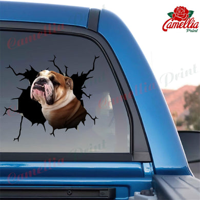 English Bulldog Crack Duck Decal Pretty Cute Vinyl Sticker Maker Birthday Gift For Wife
