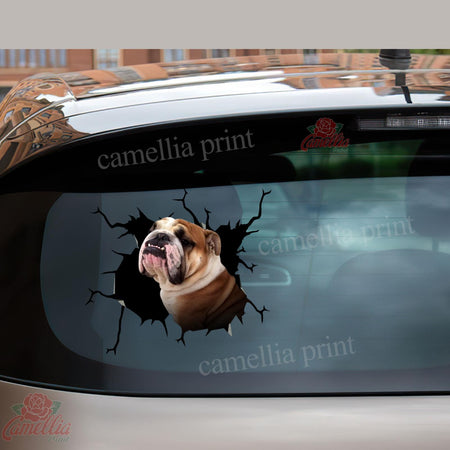 English Bulldog Crack Duck Decal Pretty Cute Vinyl Sticker Maker Birthday Gift For Wife